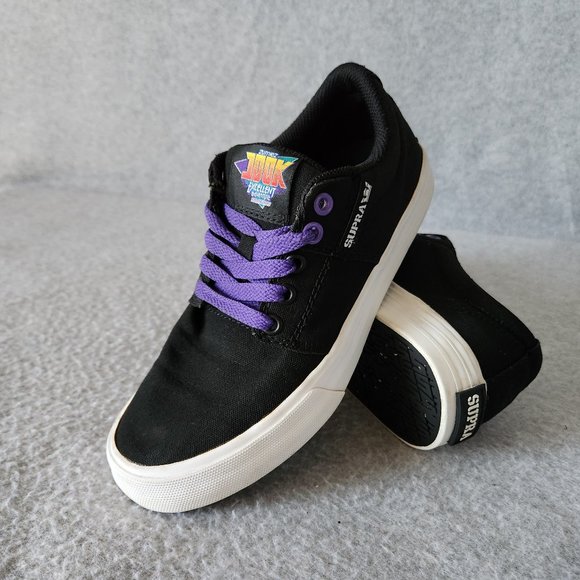 SUPRA x ZUMIEZ 100K Canvas Sneakers Stacks Vulc 2 Lace-Up Black - Picture 1 of 11